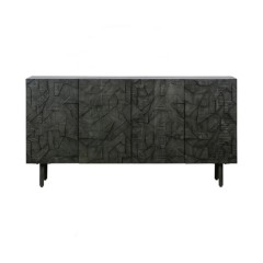 SIDEBOARD ABSTRACT CARVING BLACK 160 